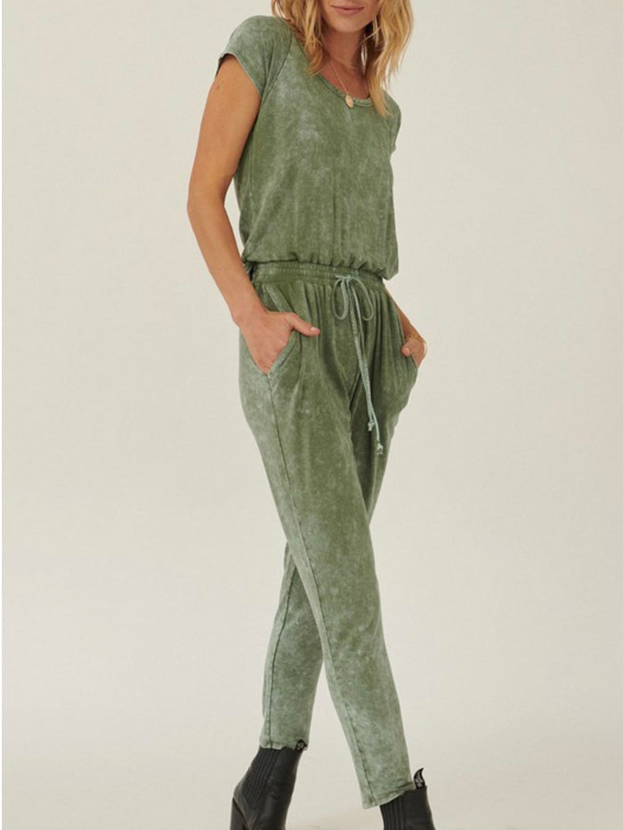 Acid Wash Jumpsuit