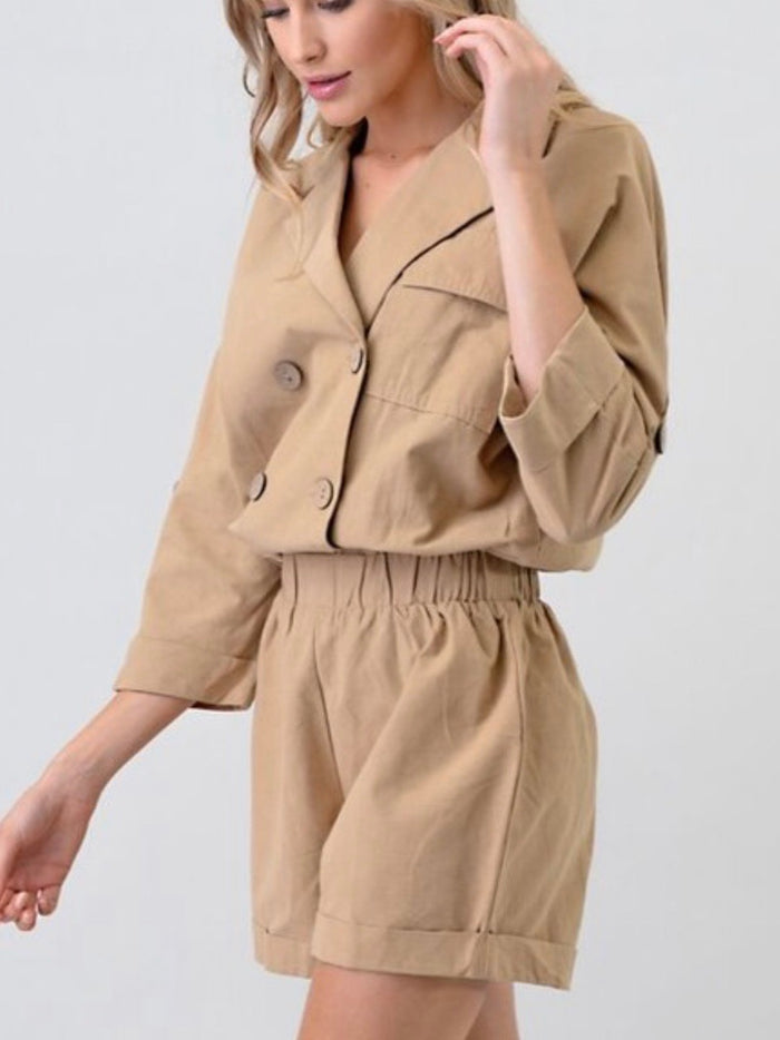 Tencel Collared Romper