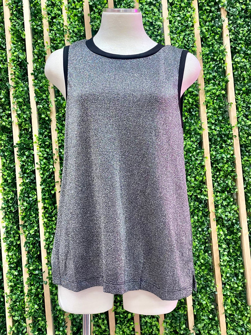 Silver Lurex Tank Top