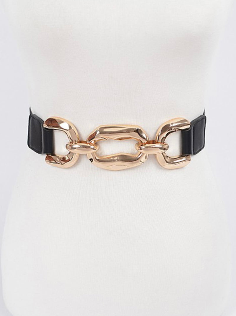 Hammered Buckle Elastic Belt