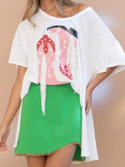Fringe Boots Rodeo Tunic Top