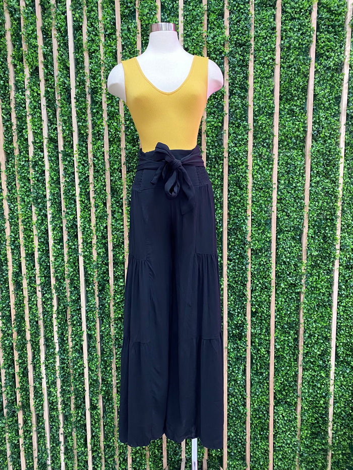 Black Tiered Pants