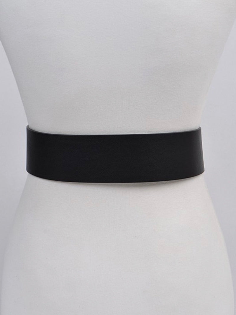 Black Gold Square Pearl Buckle Belt