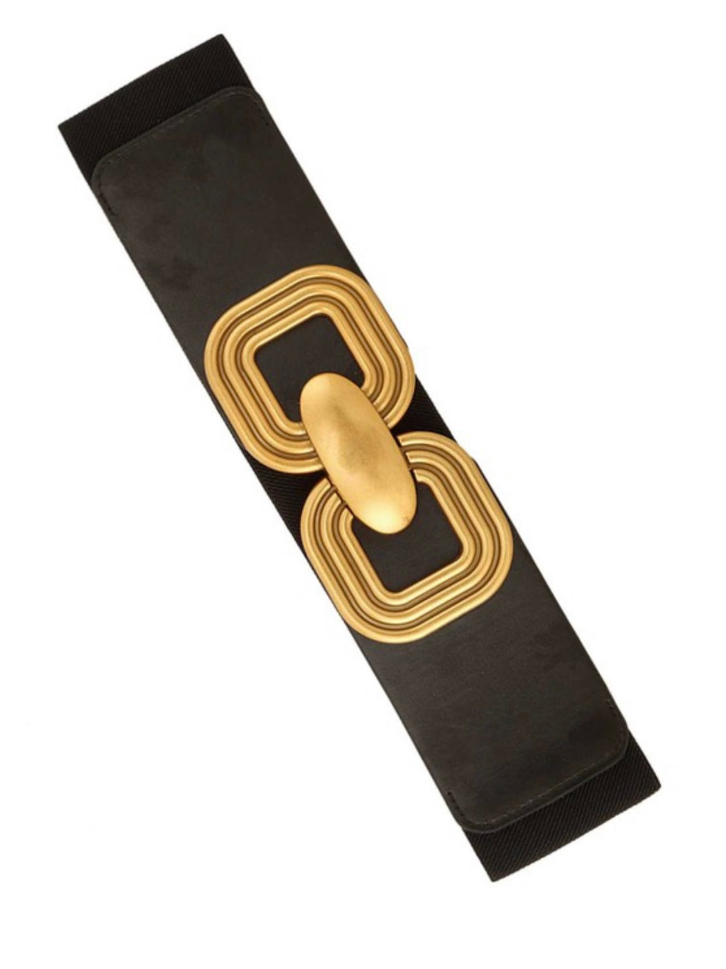 Textured Double Square Linked Elastic Belt