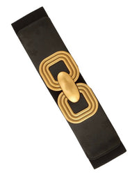 Textured Double Square Linked Elastic Belt