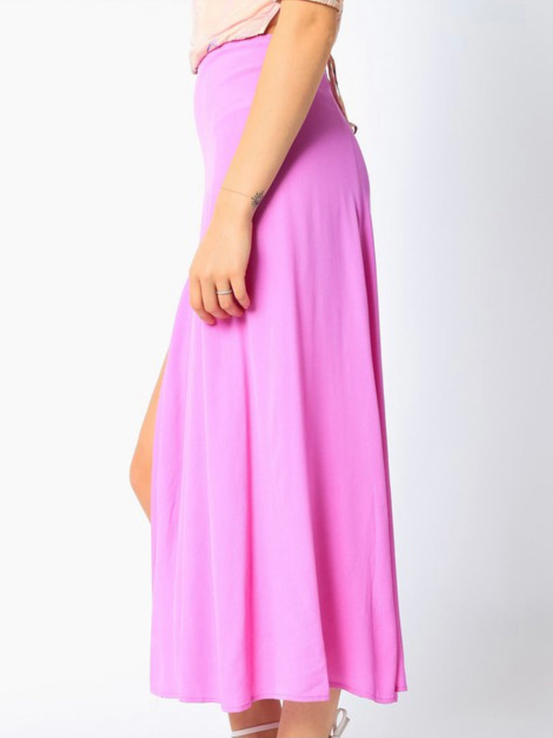 Side Slit Midi Skirt