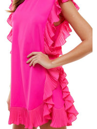 Side Ruffle Trim Dress