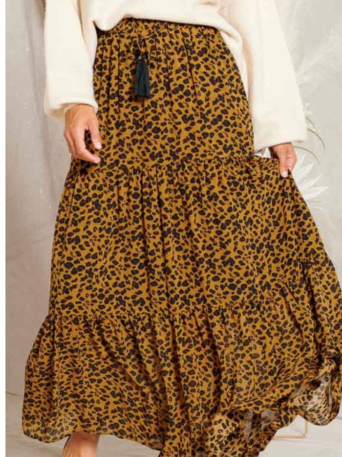Leopard Maxi Skirt