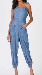 Chambray Square Neck Jumpsuit