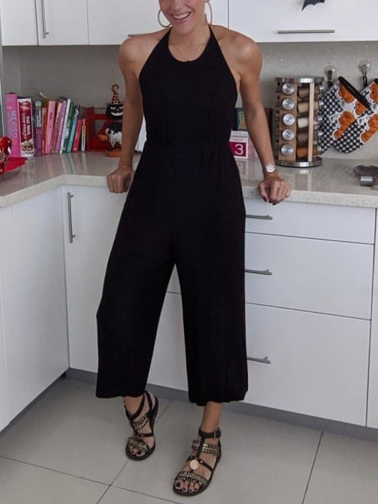 Ribbed Halter Jumpsuit