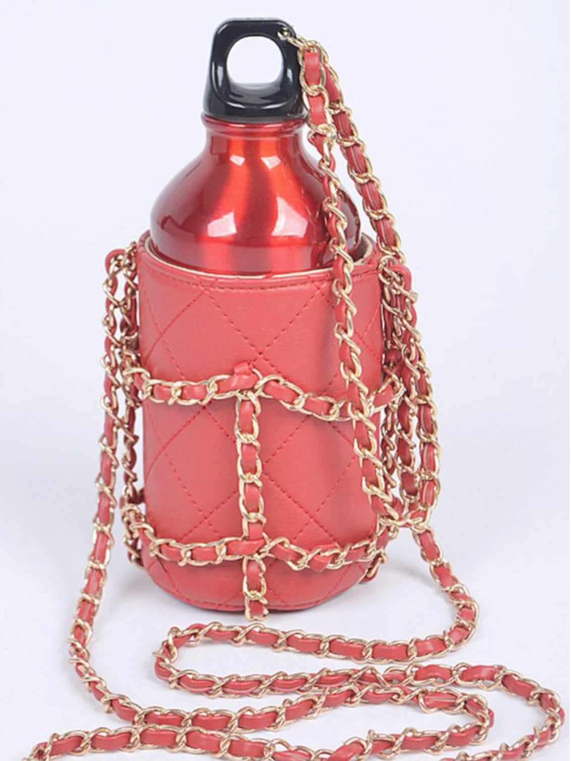 Chain Detail Water Bottle Crossbody