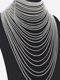 Multi Layered Rhinestone Necklace