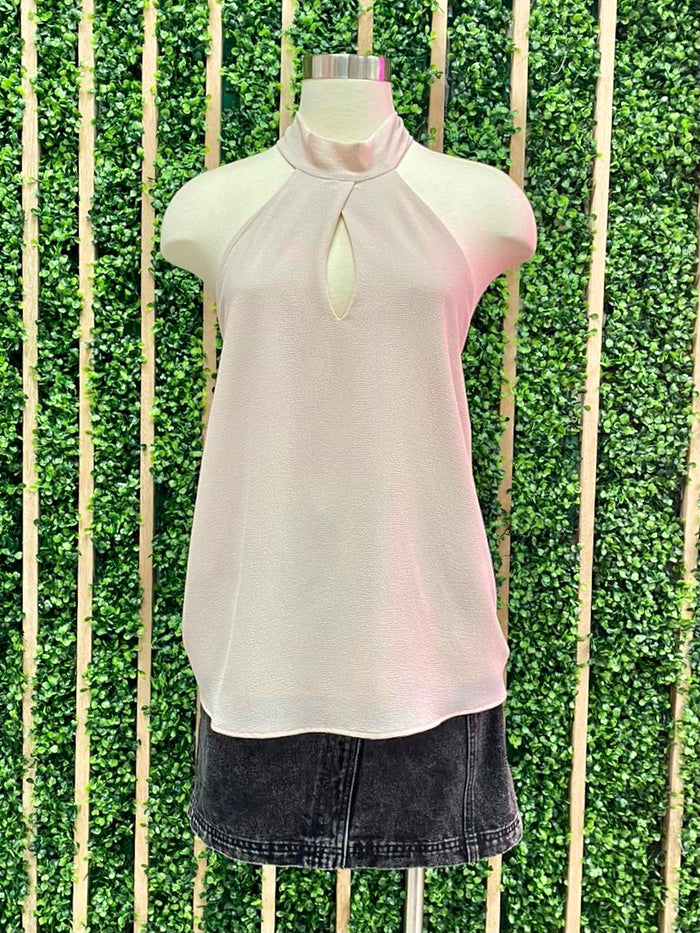 Teardrop Keyhole Halter Tops