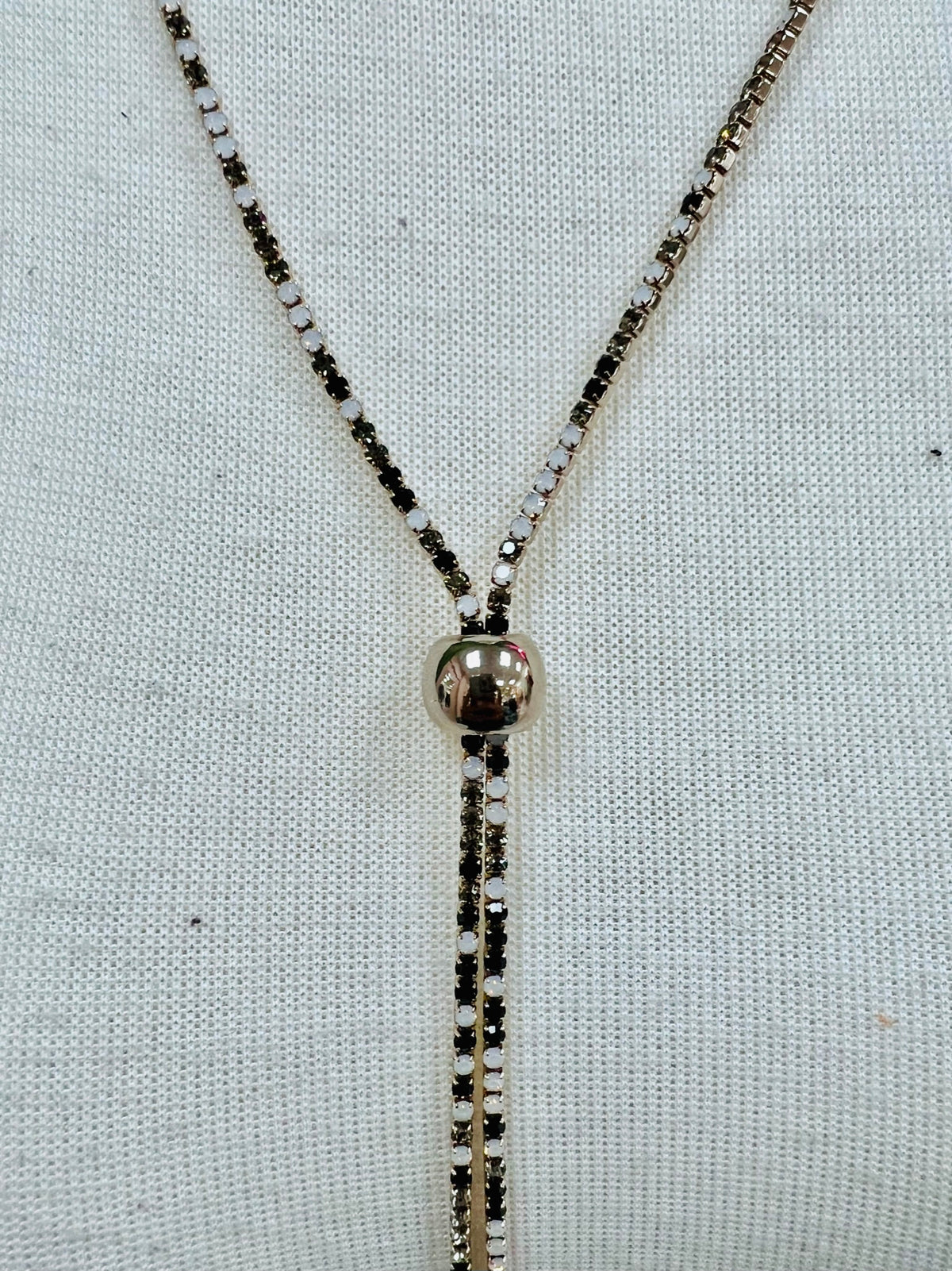 Long Crystal Adjustable Lariat