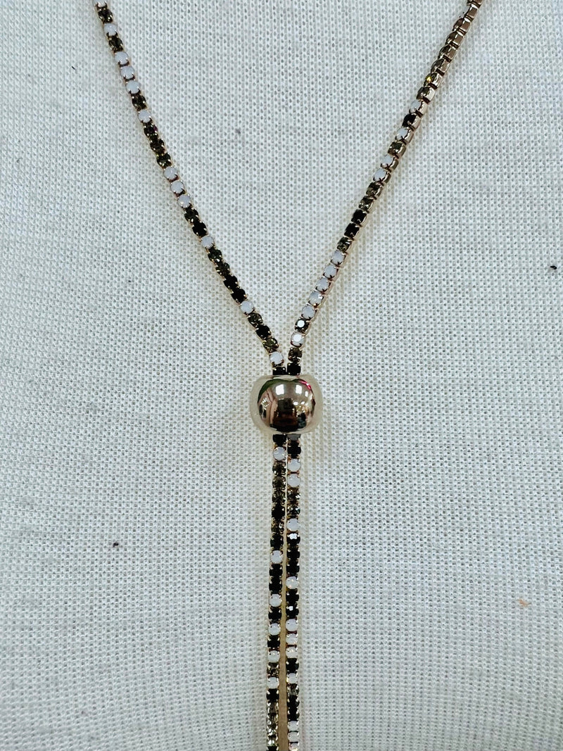 Long Crystal Adjustable Lariat