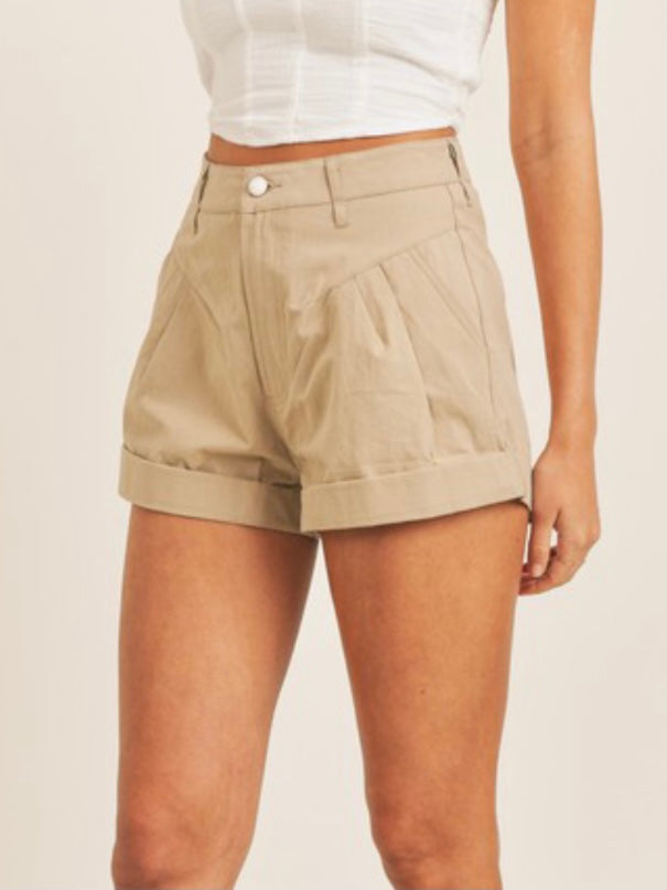 Cotton Roll Up Shorts