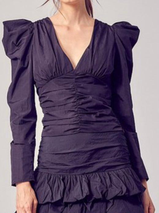 Puff SLeeve Ruched Top