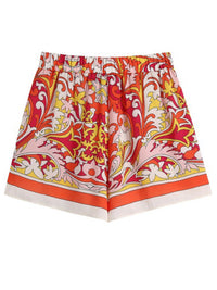 Orange Paisley Short Pant