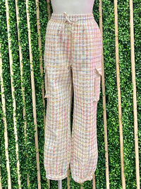 Multicolor Plaid Jacket/Jogger Set