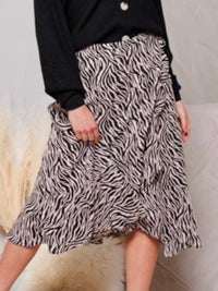 Zebra Wrap Skirt