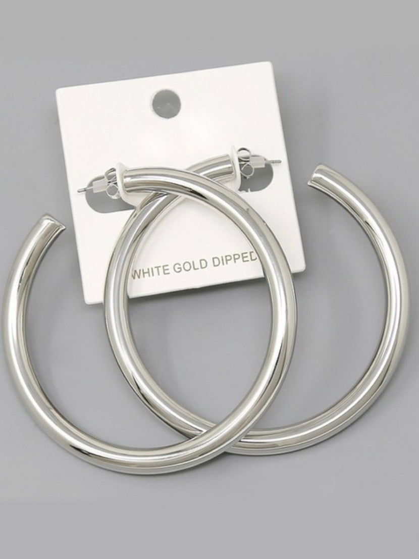 Silver Hoops