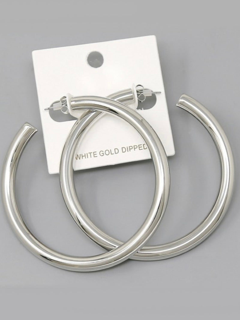 Silver Hoops
