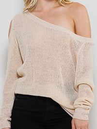 Cutout Shoulder Sweater Top