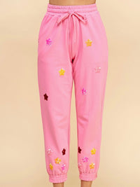 Pink Sequin Stars Jogger