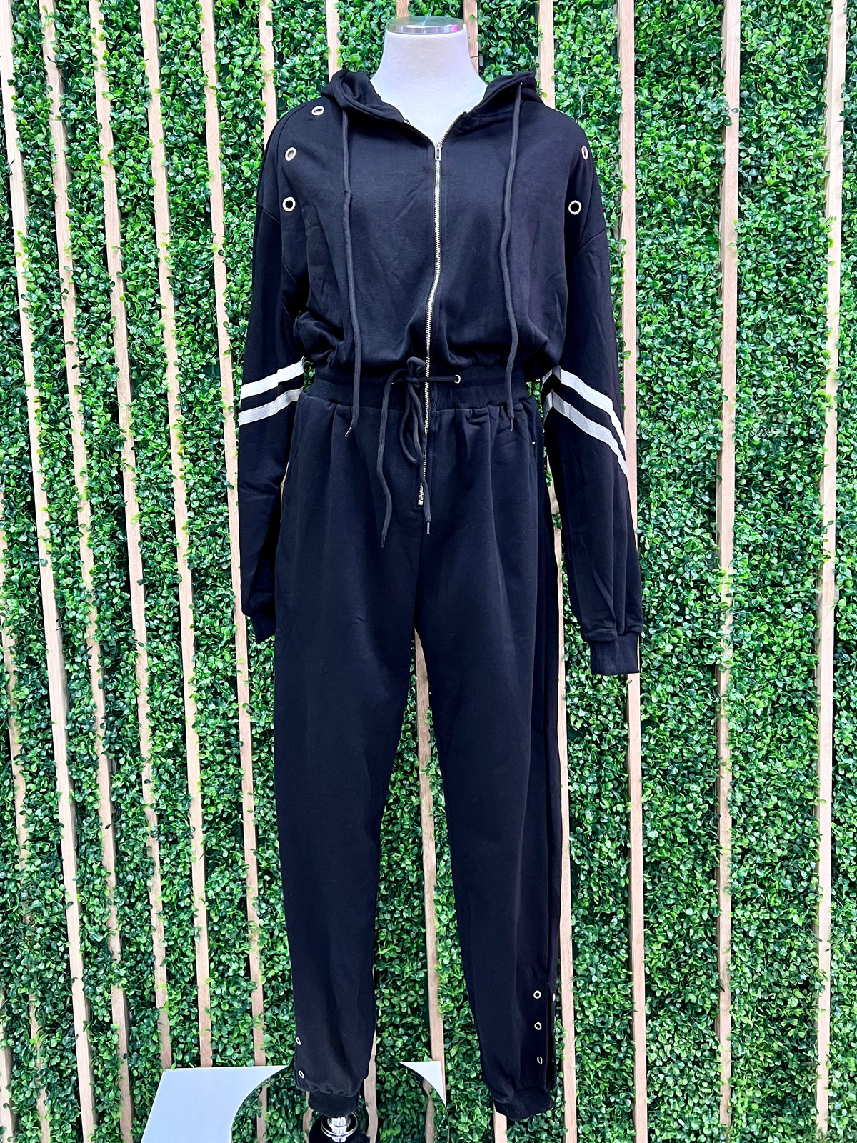Stripe Detail Jogger Jumpsuit