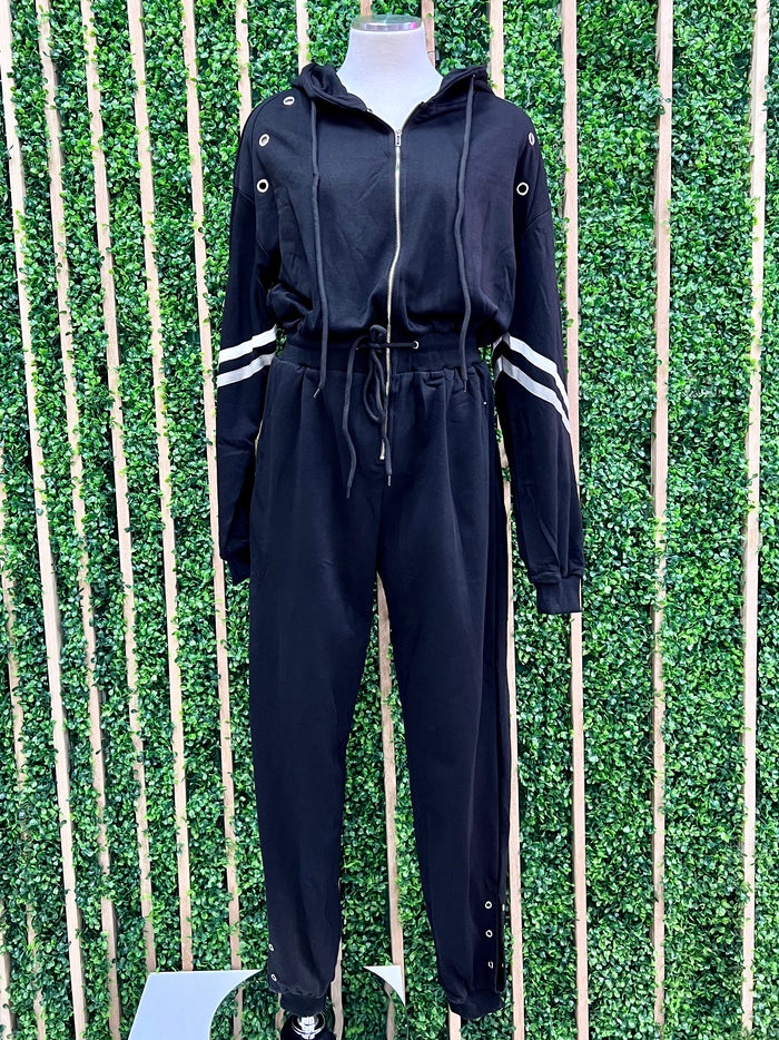 Stripe Detail Jogger Jumpsuit