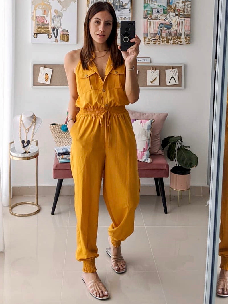 Mustard Jogger Jumpsuit