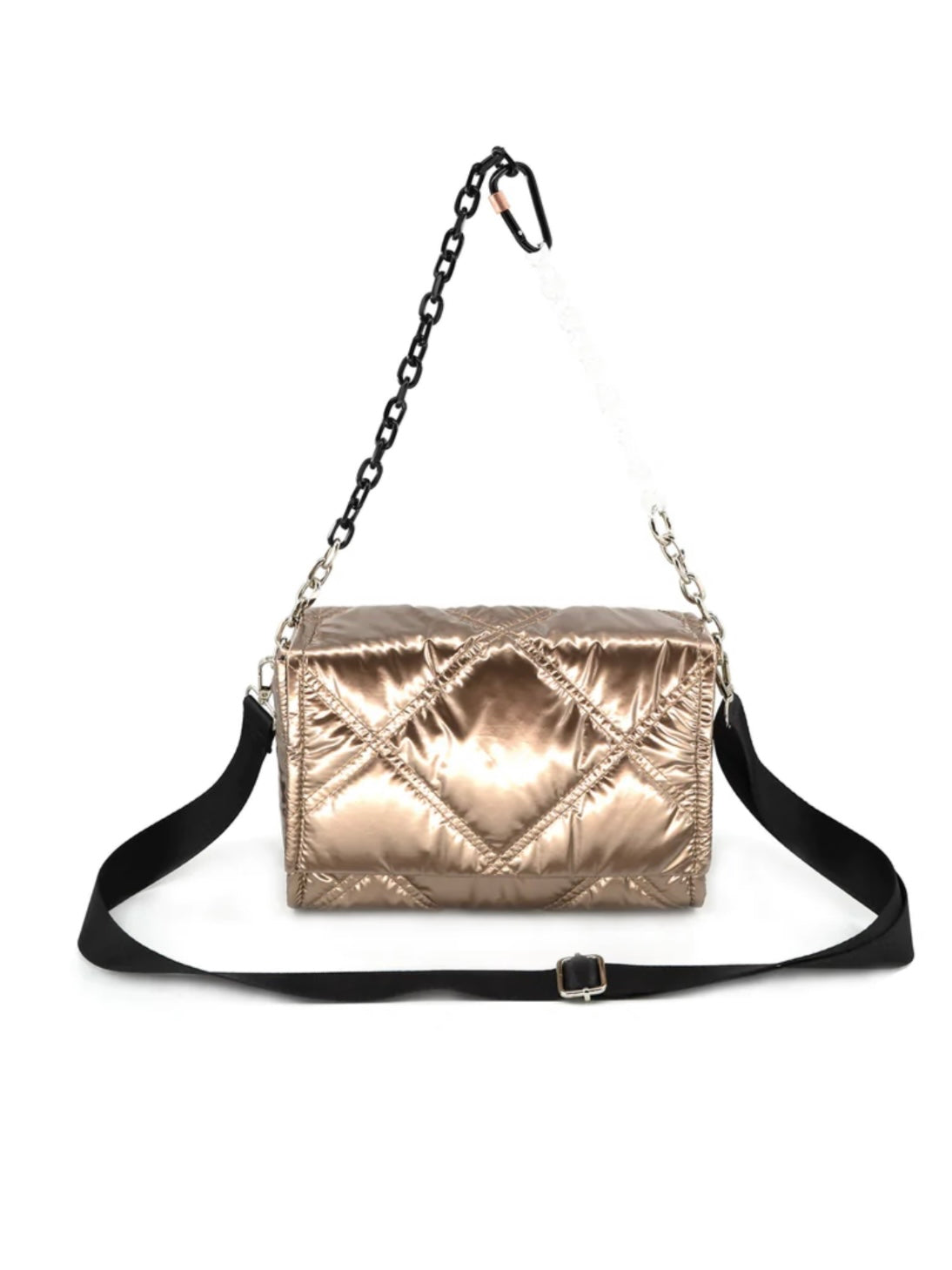 Glossy Puffer Crossbody Bag