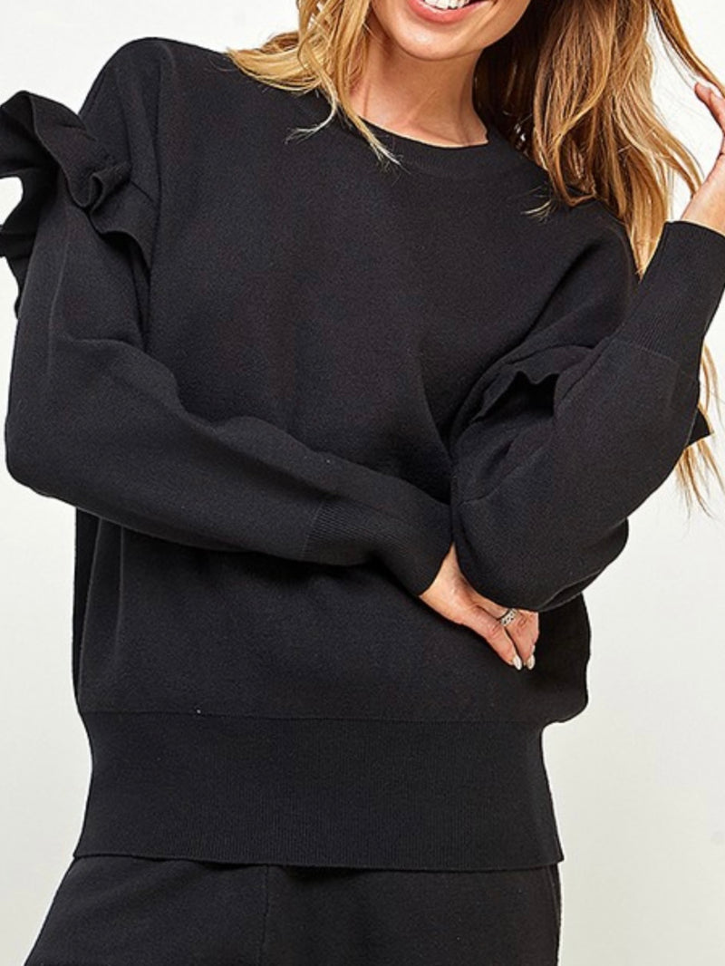 Ruffle Detail Sweater