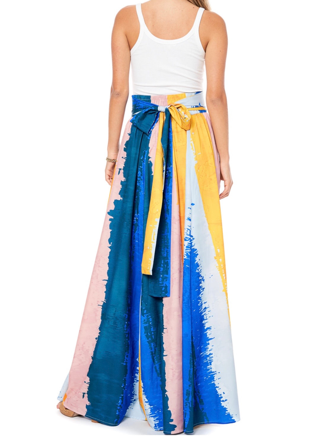 Colorful Paint Strikes Maxi Skirt