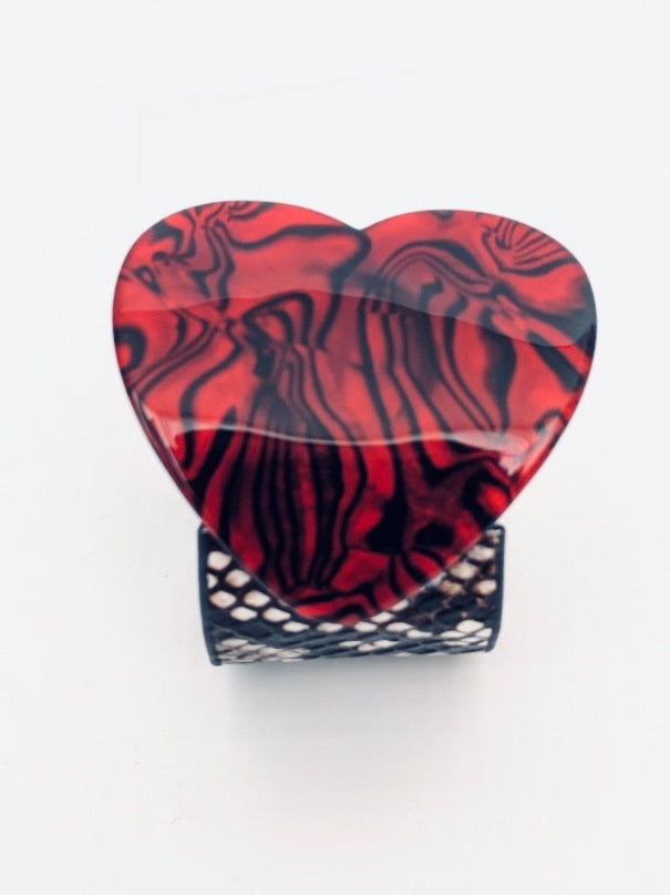 Snakeprint heart Cuff