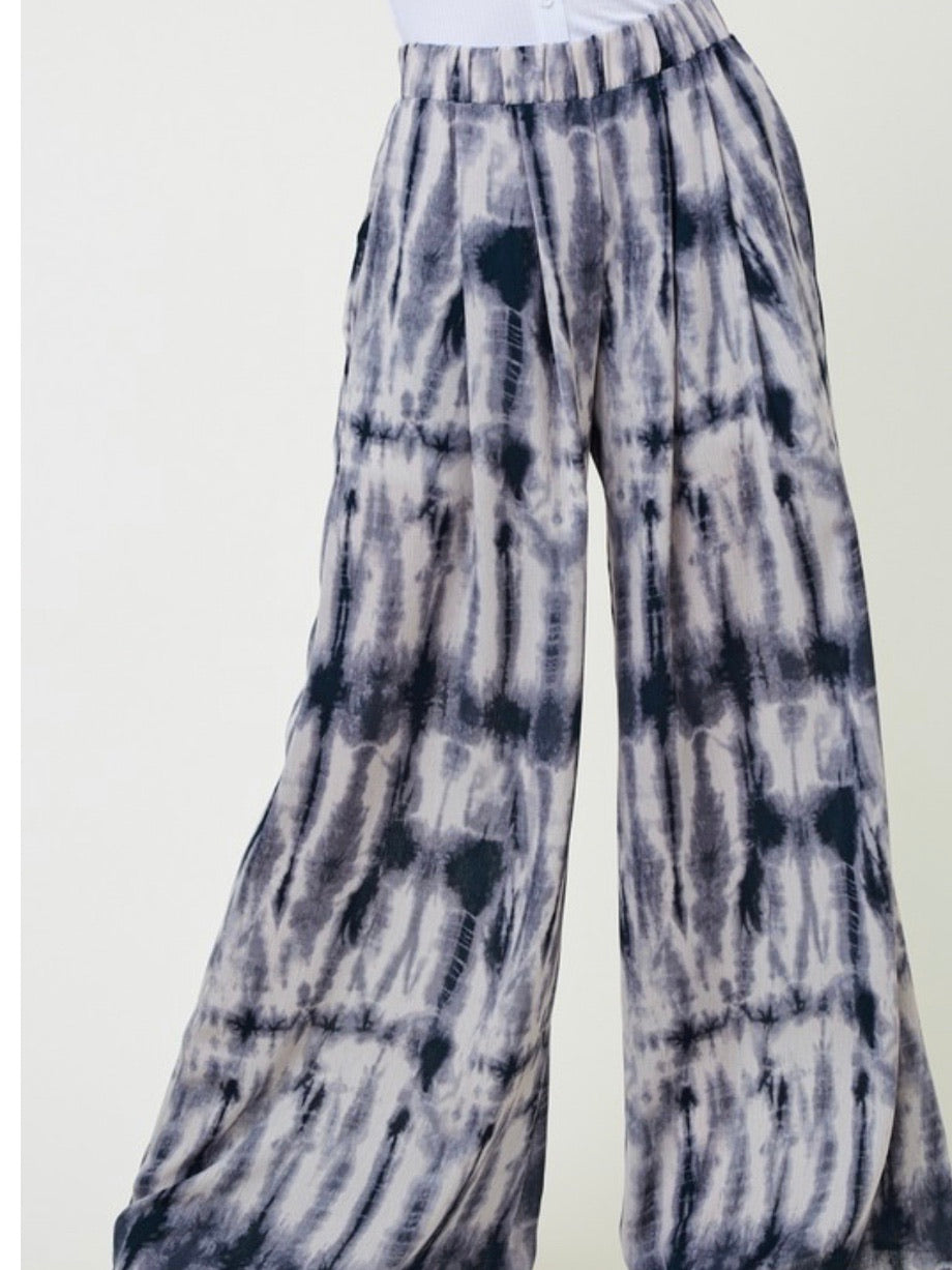 Navy Tie Dye Pant Set