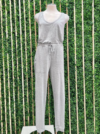 French Terry Sleeveless Jumpsuit