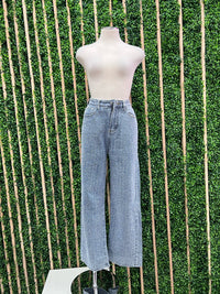 Straight Leg Textured Denim