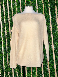 Cutout Shoulder Sweater Top