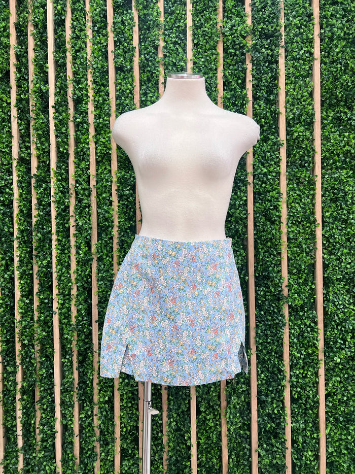 Blue Floral Skort