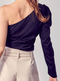 One Shoulder Ruched Blouse