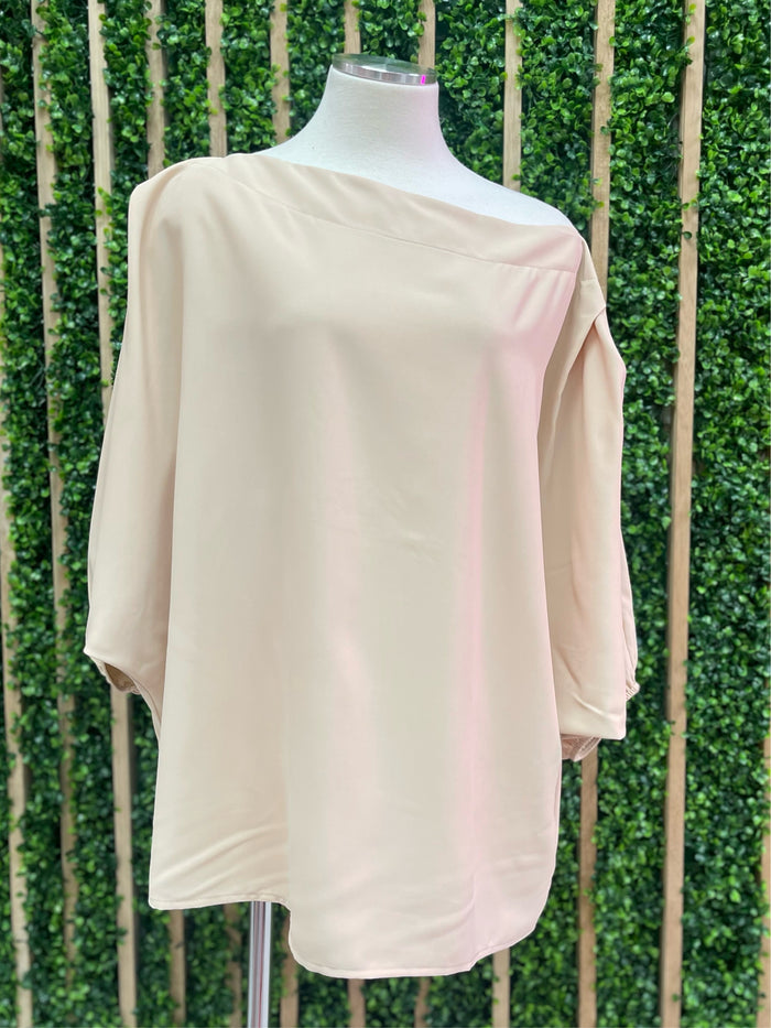 Latte Off Shoulder Top
