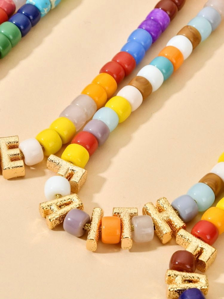 Pursuit of Happiness Crystal Beads Necklace