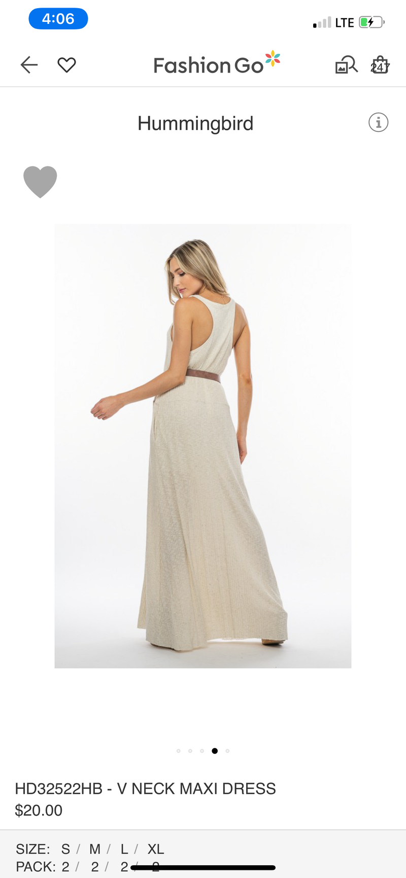 Oatmeal Racerback Maxi