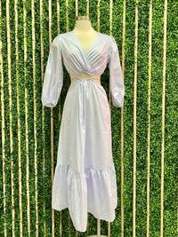 Exquisite V Neck Midi Dress