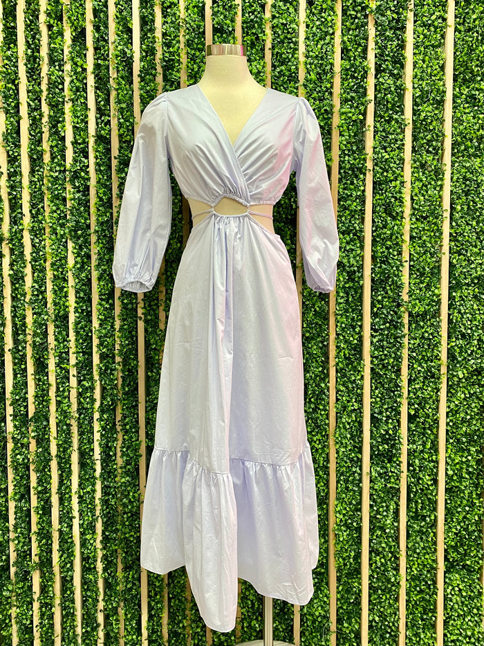 Exquisite V Neck Midi Dress