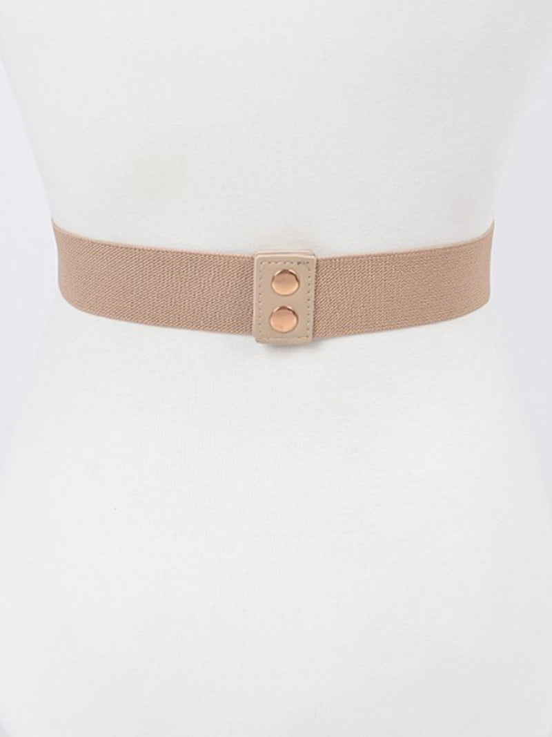 Textured Chain Buckle Elastic Belt