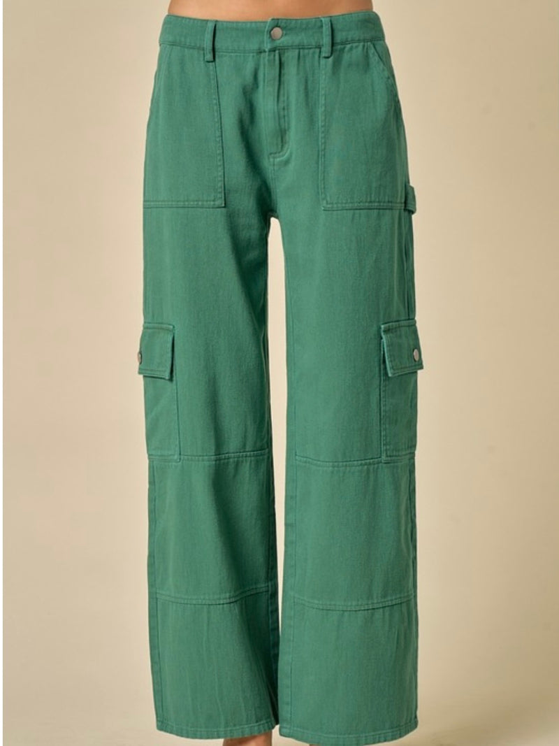 Mid Waist Cargo Pants