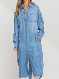 Tencel Denim Midi Shirt Dress