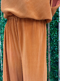 Pleated One Shoulder Jumpsuit